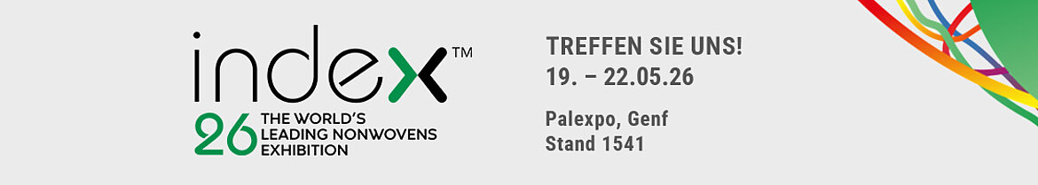 Website Banner for Index trade fair, with hint for meeting Herrmann Ultraschall, from May 19 until May 22.